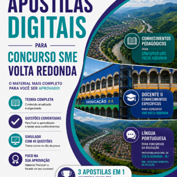 Combo 3 ebooks para o Concurso de Volta Redonda - Docente II